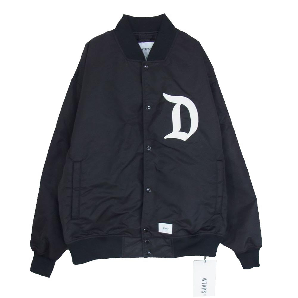 WTAPS ダブルタップス 231TQDT-JKM01 TEAM JACKET NYLON TWILL DSQD チーム ジャケット ナイロン ツイル ブラック系 03【新古品】【未使用】【中古】