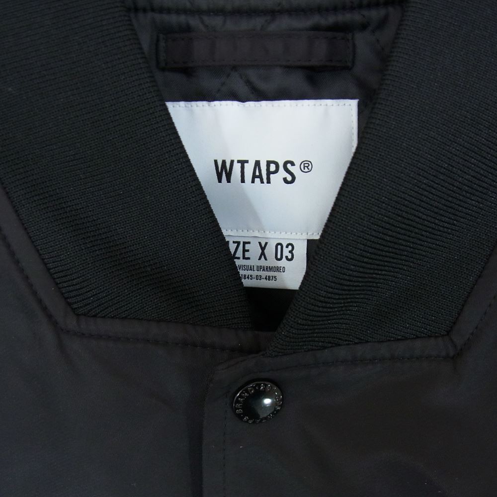 WTAPS ダブルタップス 231TQDT-JKM01 TEAM JACKET NYLON TWILL DSQD チーム ジャケット ナイロン ツイル ブラック系 03【新古品】【未使用】【中古】