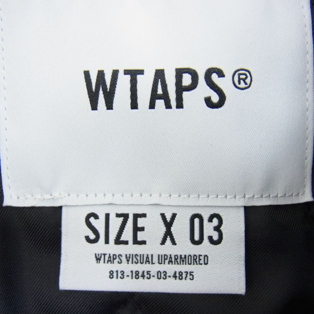 WTAPS ダブルタップス 231TQDT-JKM01 TEAM JACKET NYLON TWILL DSQD チーム ジャケット ナイロン ツイル ブラック系 03【新古品】【未使用】【中古】