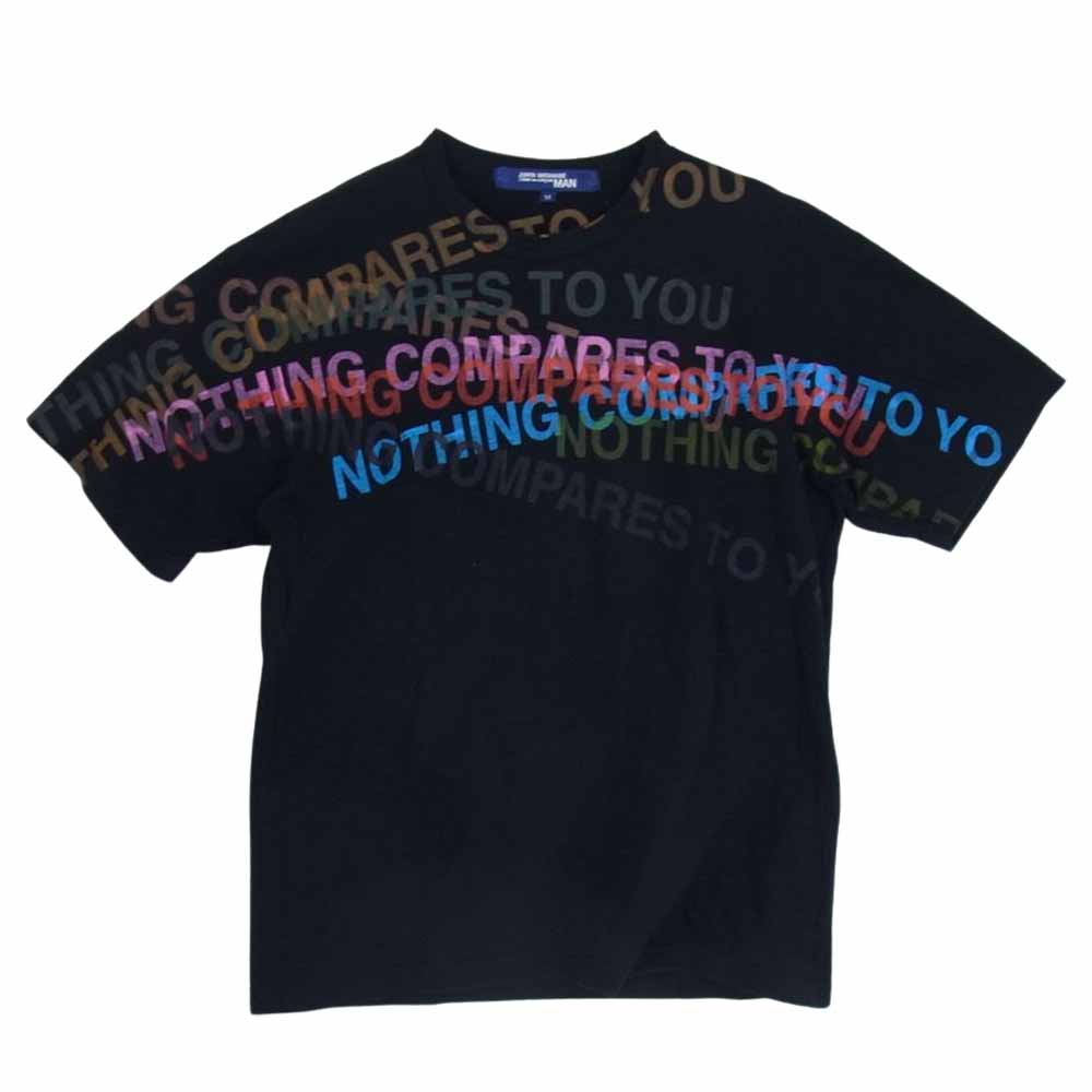 JUNYA WATANABE COMME des GARCONS MAN ジュンヤワタナベコムデギャルソンマン AD2001 WE-T002 COMPARES TO YOU 半袖 Tシャツ ブラック  ブラック系 M【中古】