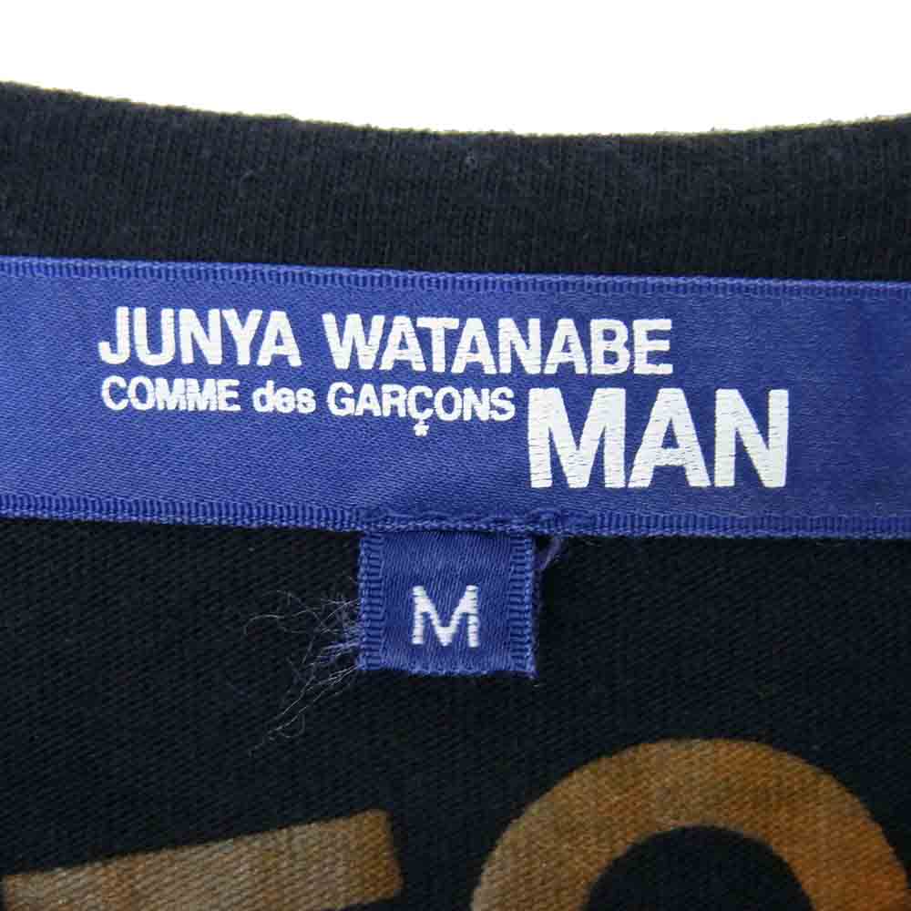 JUNYA WATANABE COMME des GARCONS MAN ジュンヤワタナベコムデギャルソンマン AD2001 WE-T002 COMPARES TO YOU 半袖 Tシャツ ブラック  ブラック系 M【中古】