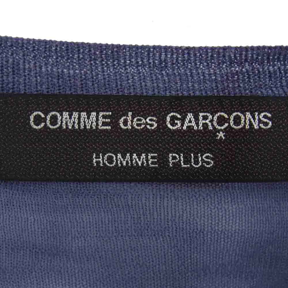 COMME des GARCONS HOMME PLUS コムデギャルソンオムプリュス AD1999 PN-100100 00SS ゴブラン期 ゴブランパッチワーク Vネック 半袖 サマー ニット セーター パープル系 サイズ表記無【中古】