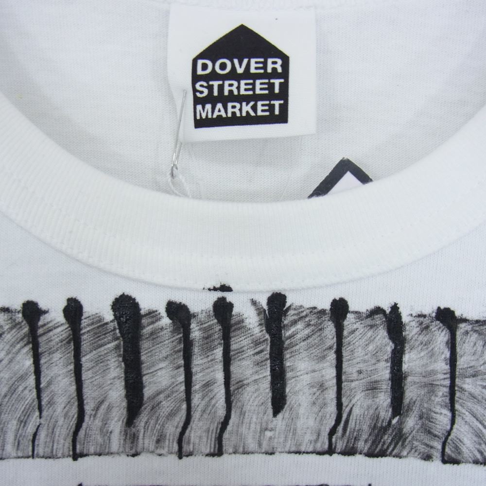MAISON MARGIELA メゾンマルジェラ 7013W Dover Street Market Ginza DSMG ドーバーストリートマーケット銀座 10周年限定 ロゴプリント 半袖 Tシャツ ホワイト系 XL【新古品】【未使用】【中古】