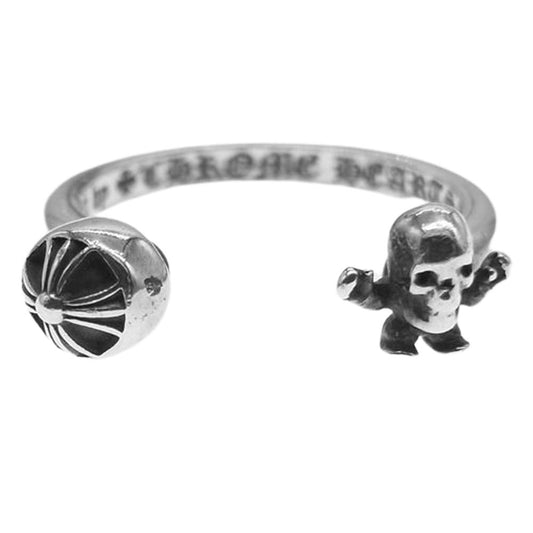 CHROME HEARTS クロムハーツ（原本有） FT HARRS TEETER/CRS BALL FOTI TTR XBL RING フォティ ハリスティータ クロスボール リング シルバー系 ４号【中古】