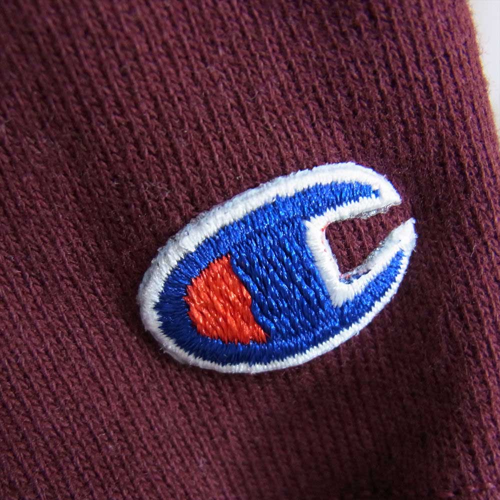Champion チャンピオン 刺繍タグ REVERSE WEAVE リバースウィーブ 刺繍ロゴ リメイク スウェット トレーナー エンジ系 XXL【中古】