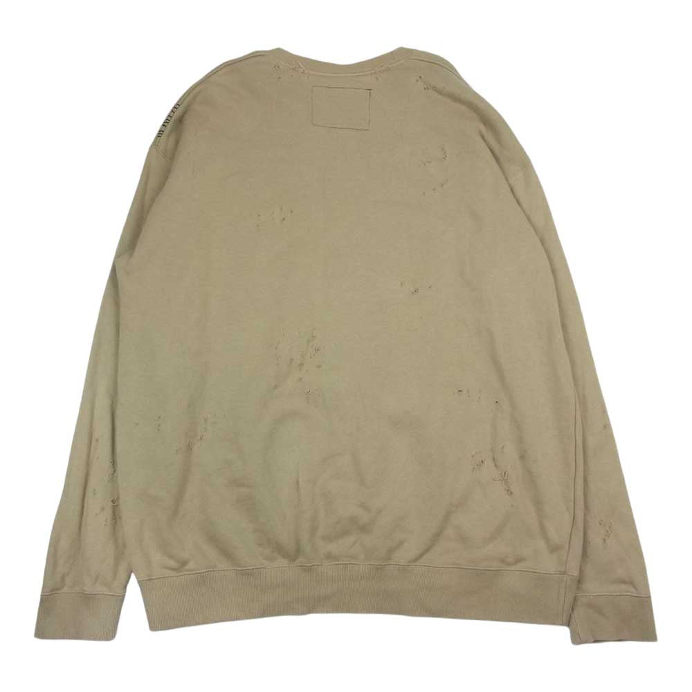 リザレクション I THINK,,, character sweat shirt キャラクター スウェット トレーナー ベージュ系【中古】