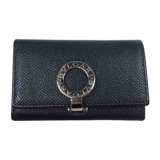 BVLGARI ブルガリ ブルガリブルガリ レザー 6連 キーケース ブラック系【中古】