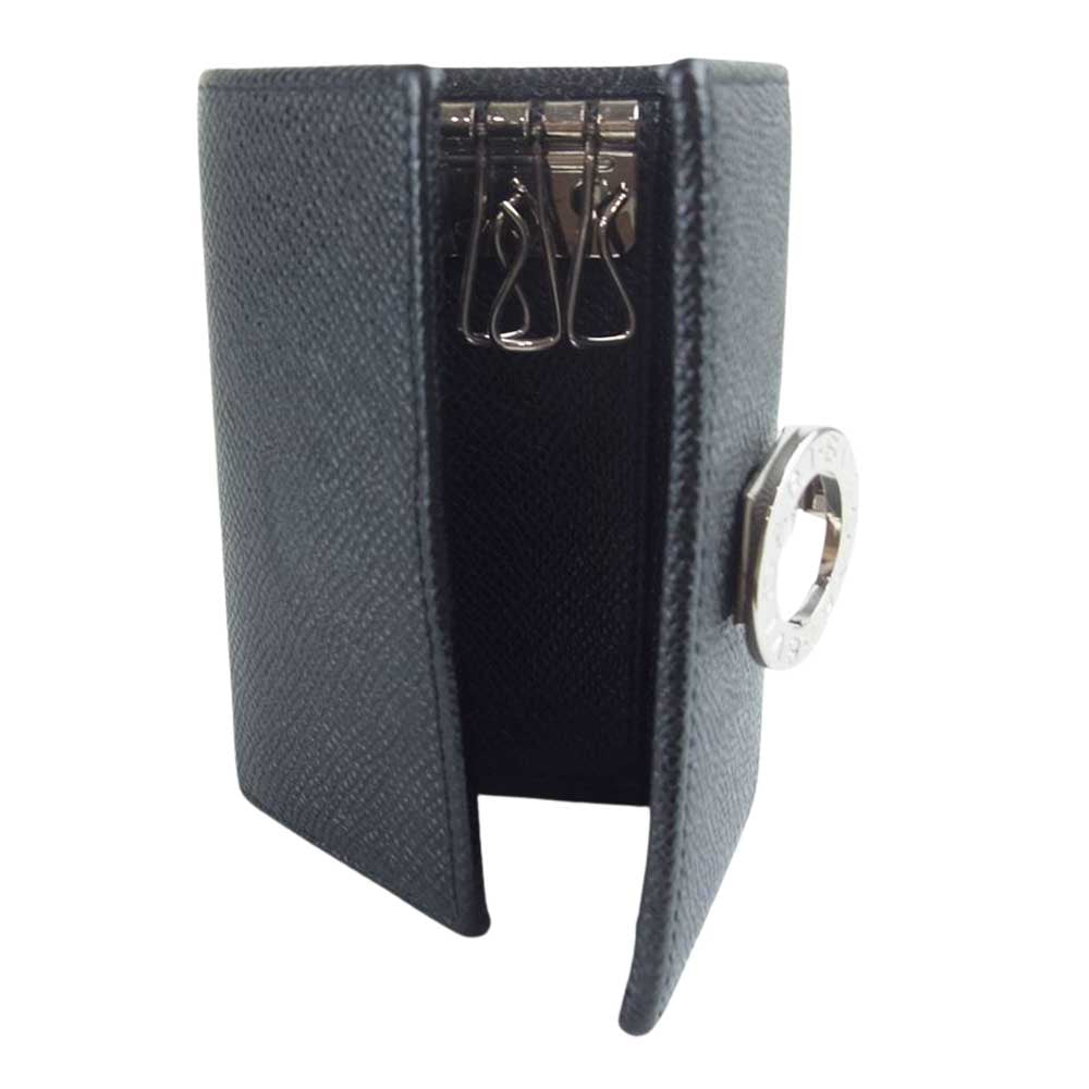 BVLGARI ブルガリ ブルガリブルガリ レザー 6連 キーケース ブラック系【中古】