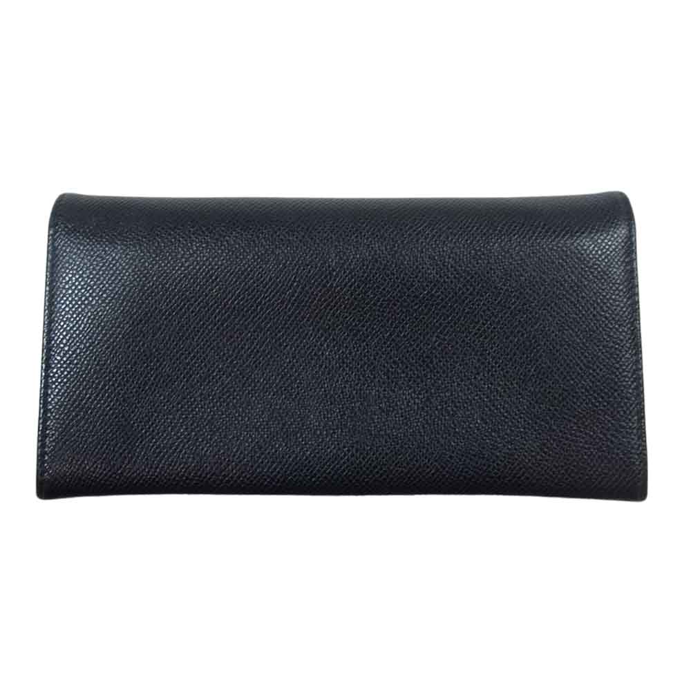 BVLGARI ブルガリ レザー ロングウォレット 長財布 ブラック系【中古】