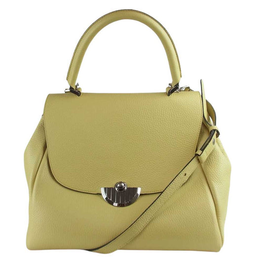 和光 ワコー Sac de Temps サックドゥタン 2WAY ハンドバッグ ショルダーバッグ イエロー系【中古】