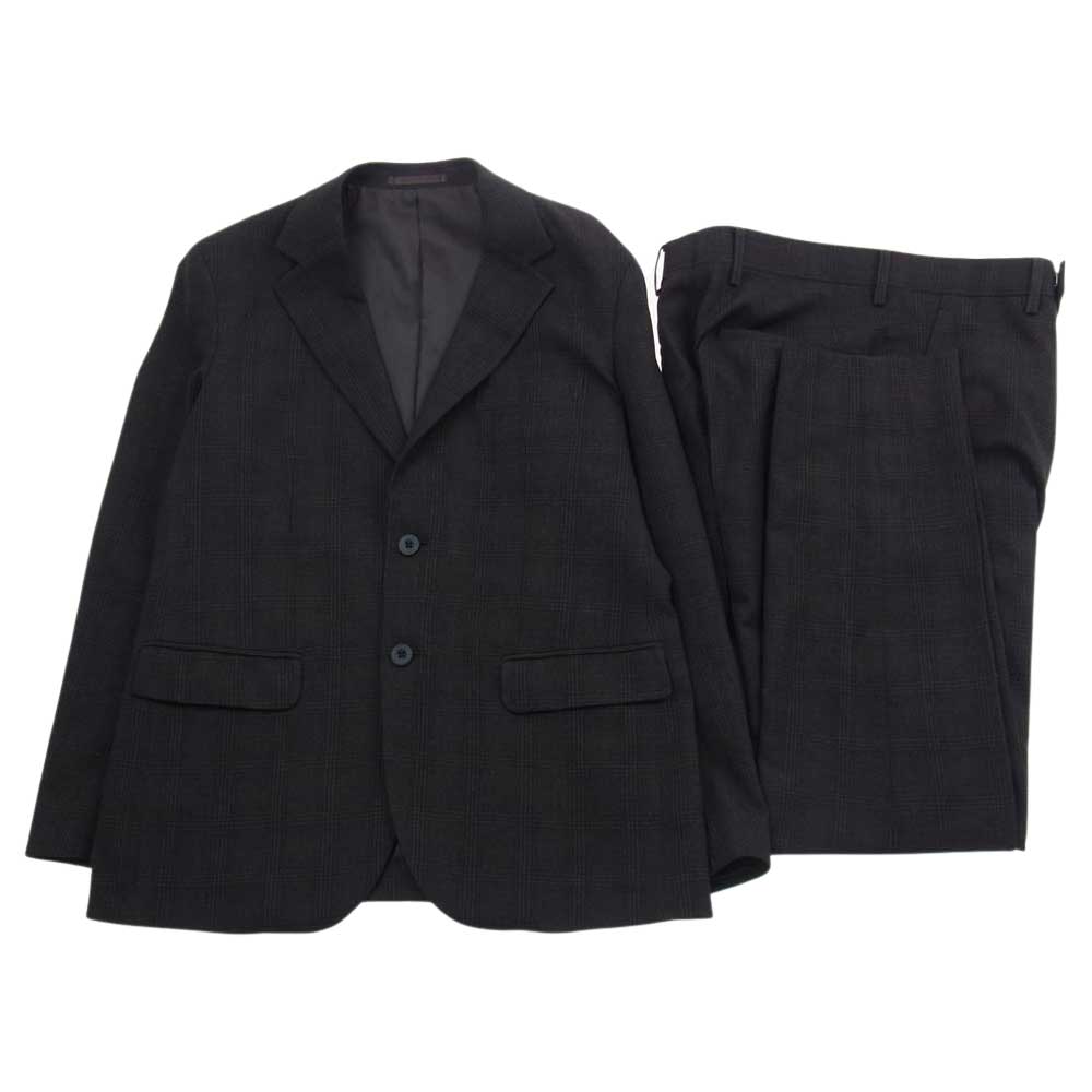 メゾンスペシャル 11192111204 洗えるTECH SERIES LANATEC ラナテック チェック テーラードジャケット スラックスパンツ セットアップ ダークブラウン系 46【中古】