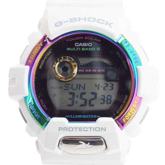G-SHOCK ジーショック GWX-8904K-7JR アイサーチ ジャパン 2022年モデル イルクジ 電波ソーラー 腕時計 レインボー ホワイト ホワイト系【新古品】【未使用】【中古】