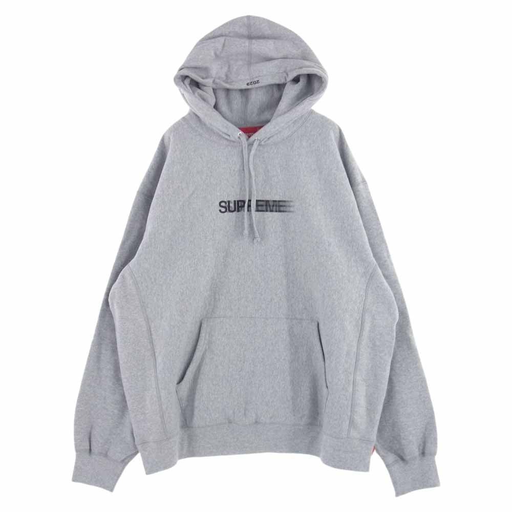 Supreme シュプリーム 23SS Motion Logo Hooded Sweat Shirt モーションロゴ フーデッド スウェット パーカー グレー系 XL【中古】