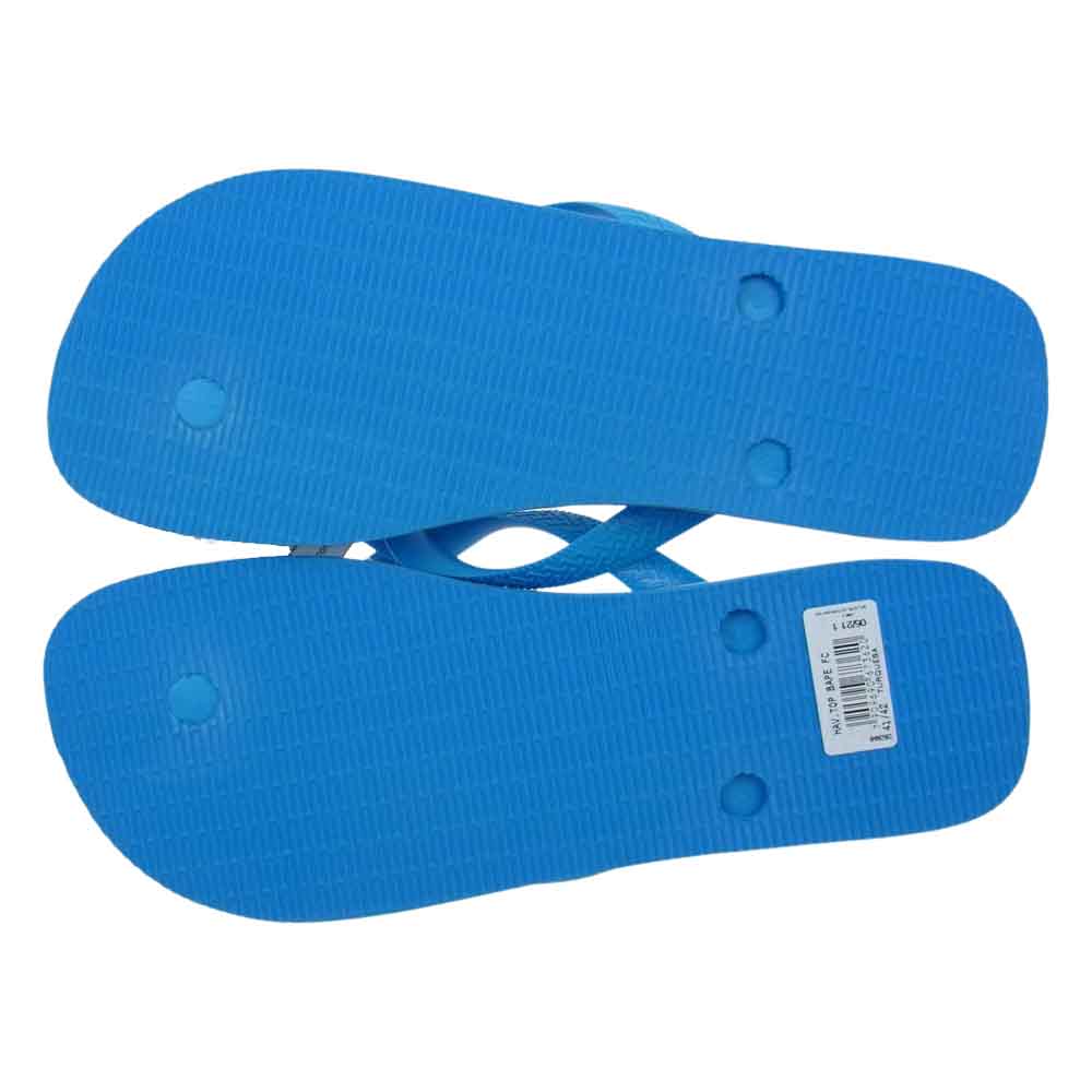 A BATHING APE アベイシングエイプ BAPE ベイプ × HAVAIANAS ハワイアナス TOP ビーチサンダル ライトブルー系【新古品】【未使用】【中古】