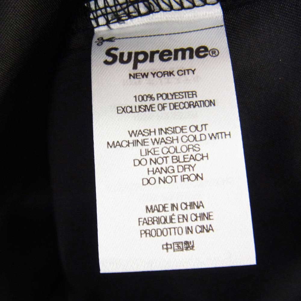 Supreme シュプリーム 23SS MITCHELL & NESS SATIN BASEBALL JERSEY ミッチェル＆ネス サテン ベースボール シャツ ブラック系 XL【美品】【中古】