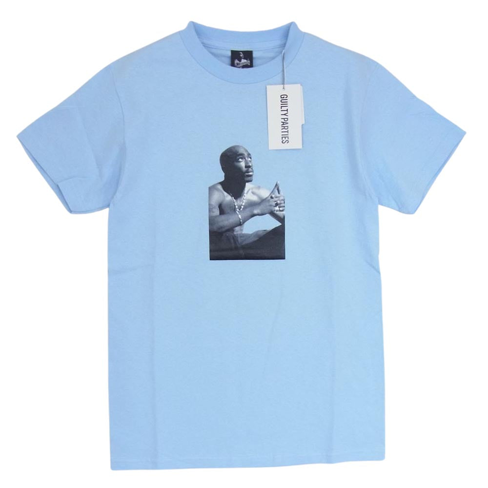 WACKO MARIA ワコマリア TUPAC-WM-TEE01 2PAC TUPAC CREW NECK T-SHIRT -TYPE 1 トゥーパック フォトプリント 半袖 Tシャツ ライトブルー系 S【新古品】【未使用】【中古】