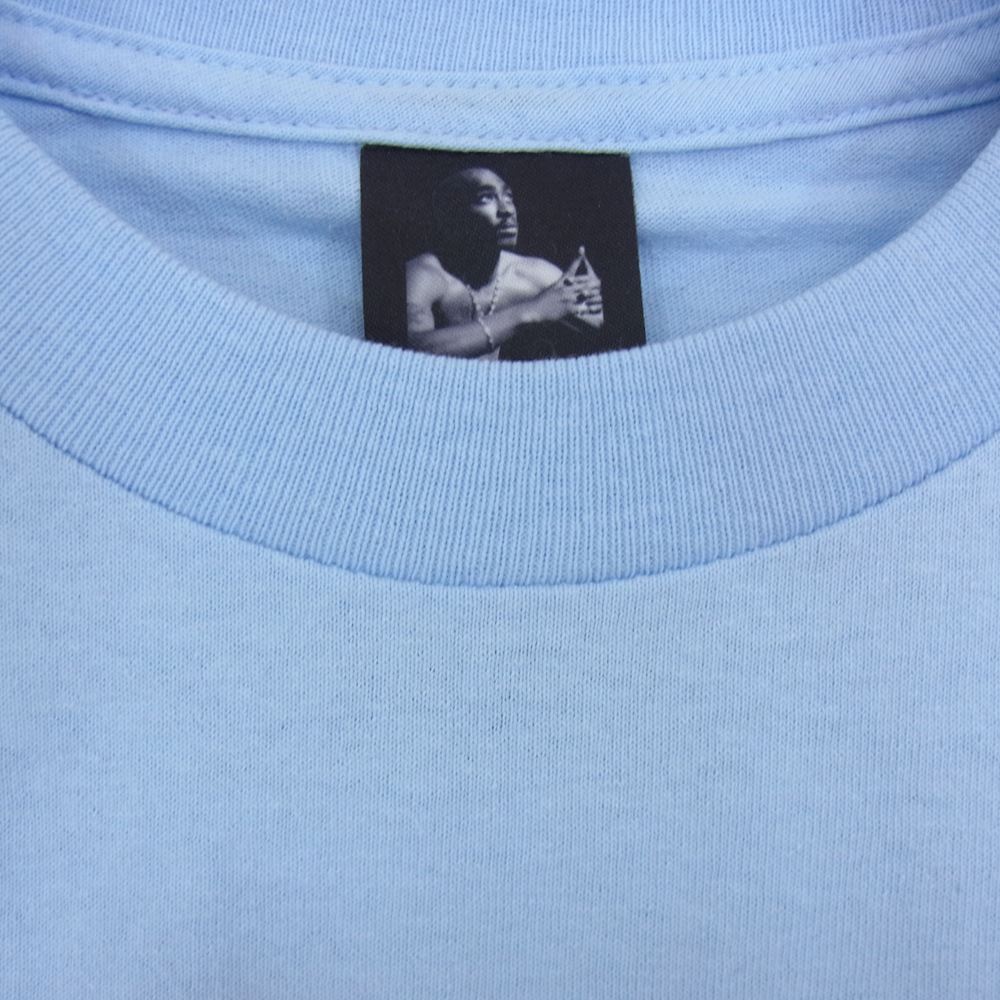 WACKO MARIA ワコマリア TUPAC-WM-TEE01 2PAC TUPAC CREW NECK T-SHIRT -TYPE 1 トゥーパック フォトプリント 半袖 Tシャツ ライトブルー系 S【新古品】【未使用】【中古】