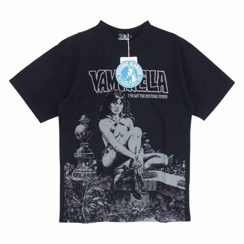 HYSTERIC GLAMOUR ヒステリックグラマー 21SS 02211CT41 VAMPIRELLA WHEN WAKES THE DEAD ヴァンピレラ 半袖 Tシャツ ブラック系 S【新古品】【未使用】【中古】
