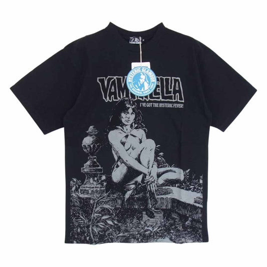 HYSTERIC GLAMOUR ヒステリックグラマー 21SS 02211CT41 VAMPIRELLA WHEN WAKES THE DEAD ヴァンピレラ 半袖 Tシャツ ブラック系 S【新古品】【未使用】【中古】