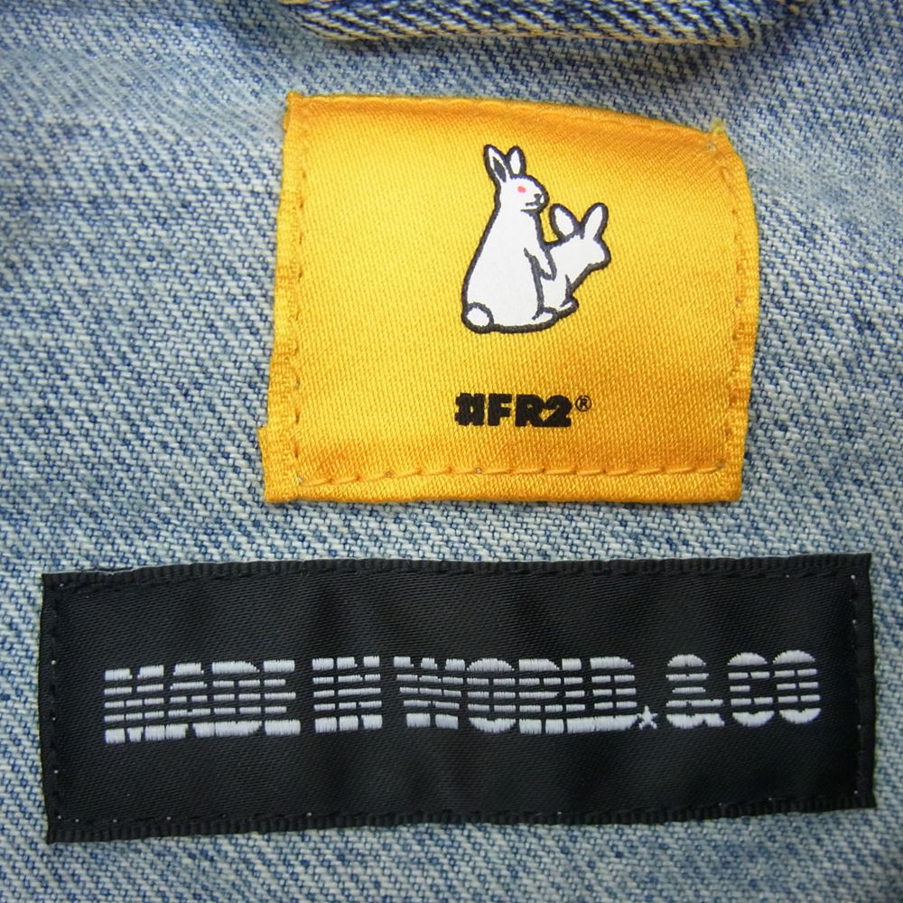 エフアールツー MADE IN WORLD メイドインワールド DENIM JACKET デニムジャケット インディゴブルー系 M【中古】