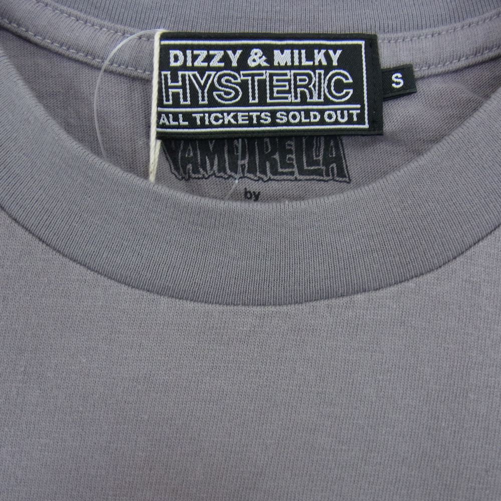 HYSTERIC GLAMOUR ヒステリックグラマー 22AW 02223CT11 VAMPIRELLA THE PHONE ヴァンピレラ ザ フォン クルーネック プリント 半袖 Tシャツ グレー系 S【新古品】【未使用】【中古】