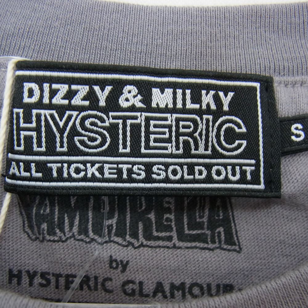 HYSTERIC GLAMOUR ヒステリックグラマー 22AW 02223CT11 VAMPIRELLA THE PHONE ヴァンピレラ ザ フォン クルーネック プリント 半袖 Tシャツ グレー系 S【新古品】【未使用】【中古】