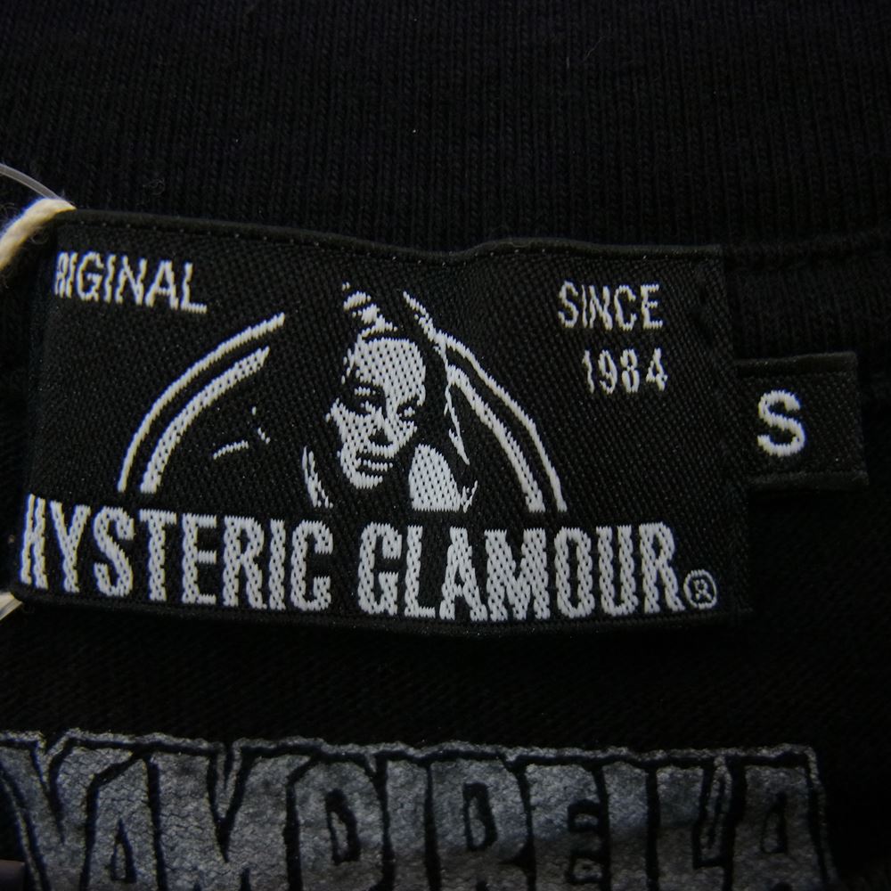 HYSTERIC GLAMOUR ヒステリックグラマー 21SS 02211CT40 VAMPIRELLA CARNIVAL OF THE DAMNED ヴァンピレラ クルーネック 半袖 Tシャツ ブラック系 S【新古品】【未使用】【中古】