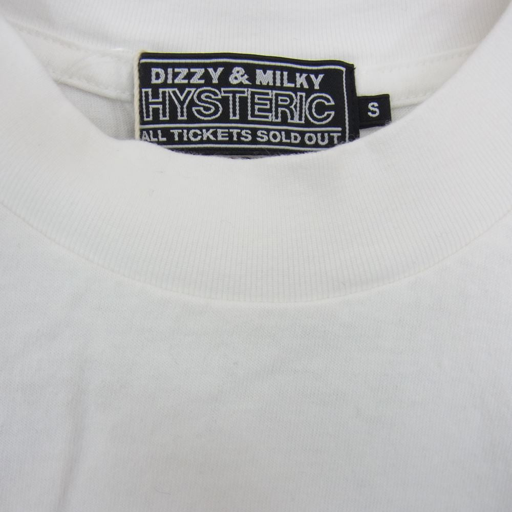 HYSTERIC GLAMOUR ヒステリックグラマー 22AW 02223CL19 VAMPIRELLA ヴァンピレラ クルーネック 長袖 Tシャツ カットソー ホワイト系 S【新古品】【未使用】【中古】