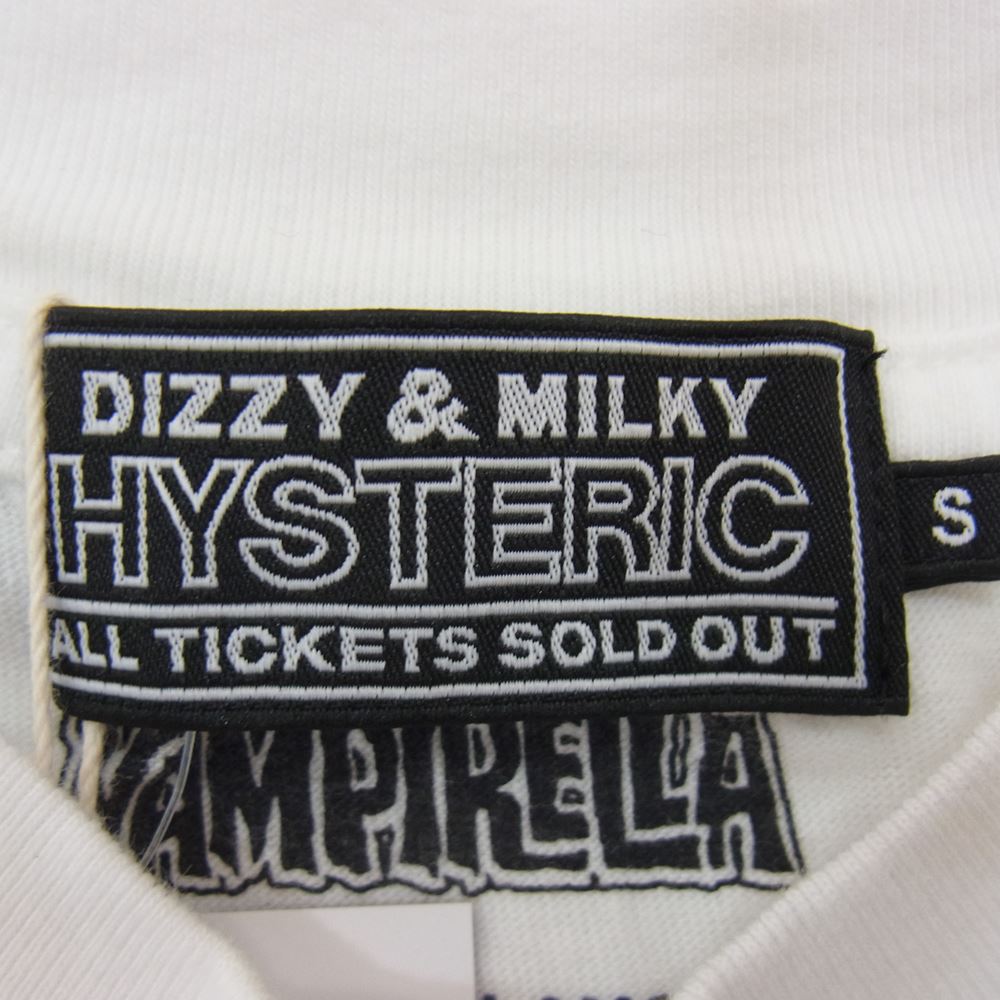 HYSTERIC GLAMOUR ヒステリックグラマー 22AW 02223CL19 VAMPIRELLA ヴァンピレラ クルーネック 長袖 Tシャツ カットソー ホワイト系 S【新古品】【未使用】【中古】
