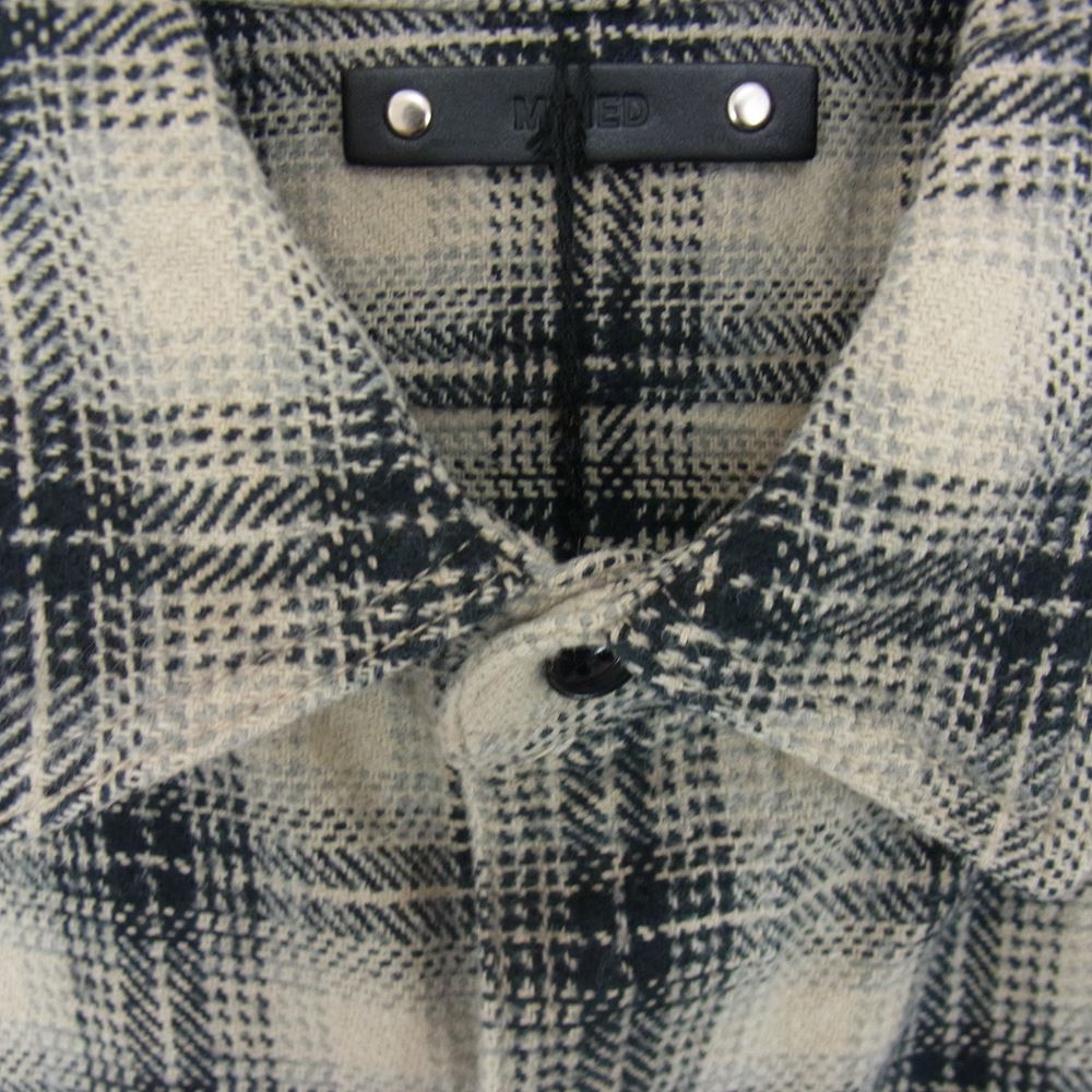 MINEDENIM マインデニム 2209-5003-07-012 V.Check Flannel Work SH チェック フランネル シャツ ベージュ系 1【新古品】【未使用】【中古】