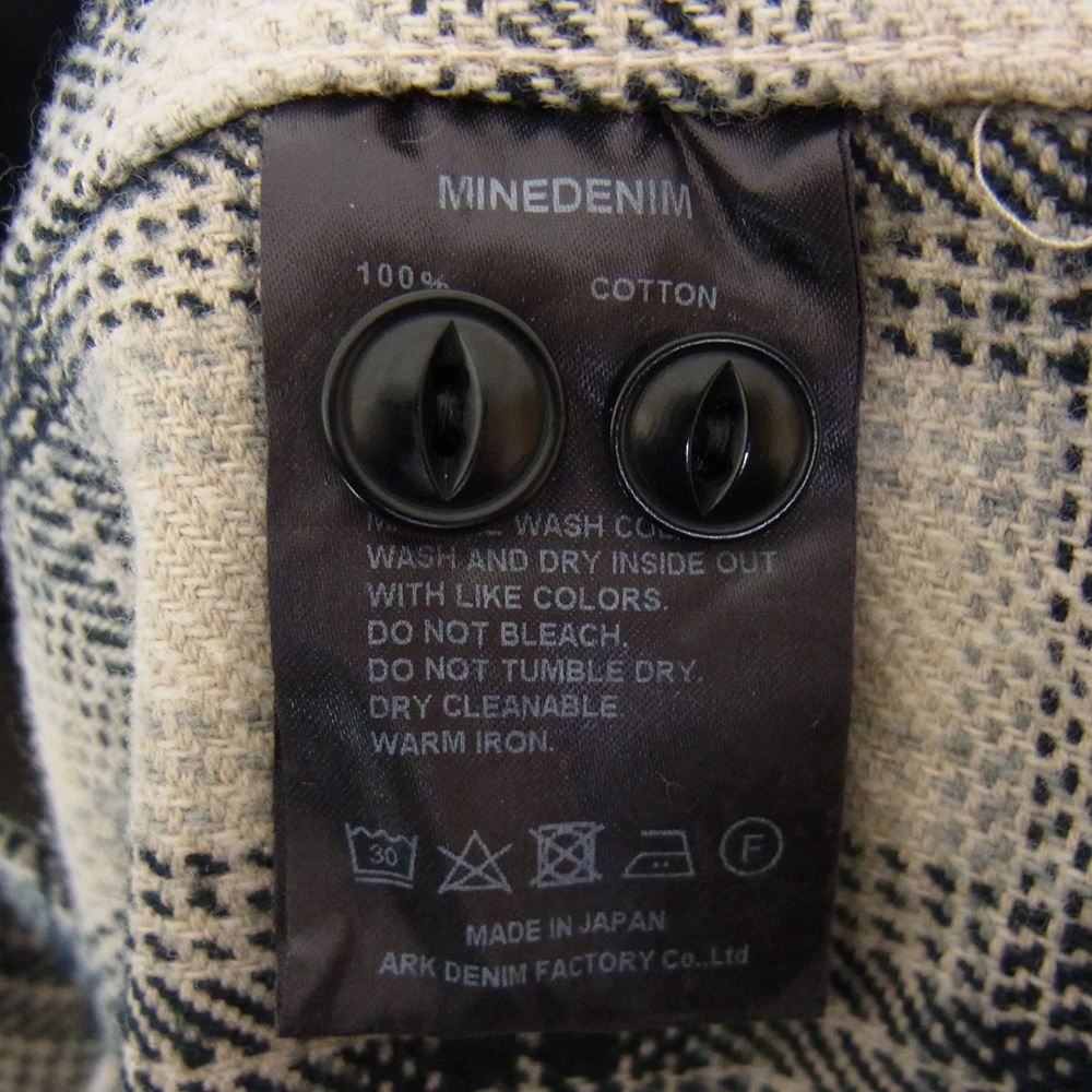MINEDENIM マインデニム 2209-5003-07-012 V.Check Flannel Work SH チェック フランネル シャツ ベージュ系 1【新古品】【未使用】【中古】