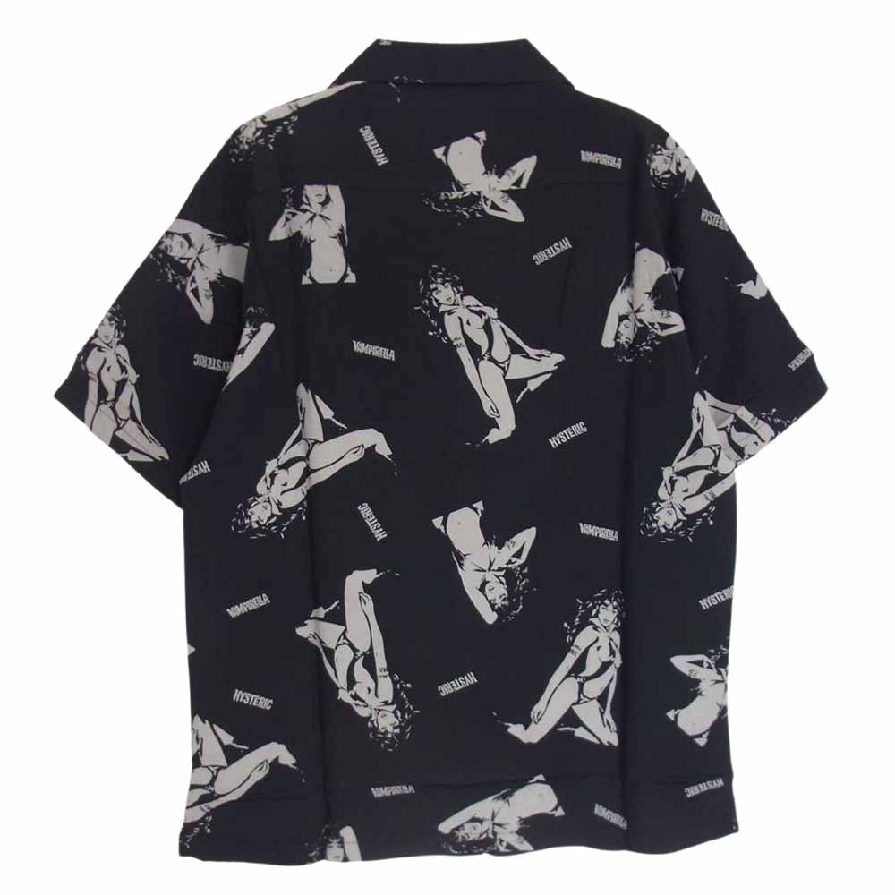 HYSTERIC GLAMOUR ヒステリックグラマー 02222AH03 VAMPIRELLA DAYBREAK ヴァンピレラ デイブレーク アロハシャツ 半袖 シャツ ブラック系 S【新古品】【未使用】【中古】