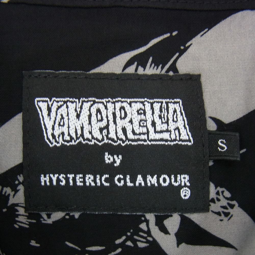 HYSTERIC GLAMOUR ヒステリックグラマー 02222AH03 VAMPIRELLA DAYBREAK ヴァンピレラ デイブレーク アロハシャツ 半袖 シャツ ブラック系 S【新古品】【未使用】【中古】