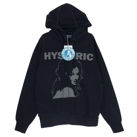 HYSTERIC GLAMOUR ヒステリックグラマー 23SS 02231CF07 HGAS/WOMAN HEAD フルジップ パーカー ブラック系 S【極上美品】【中古】
