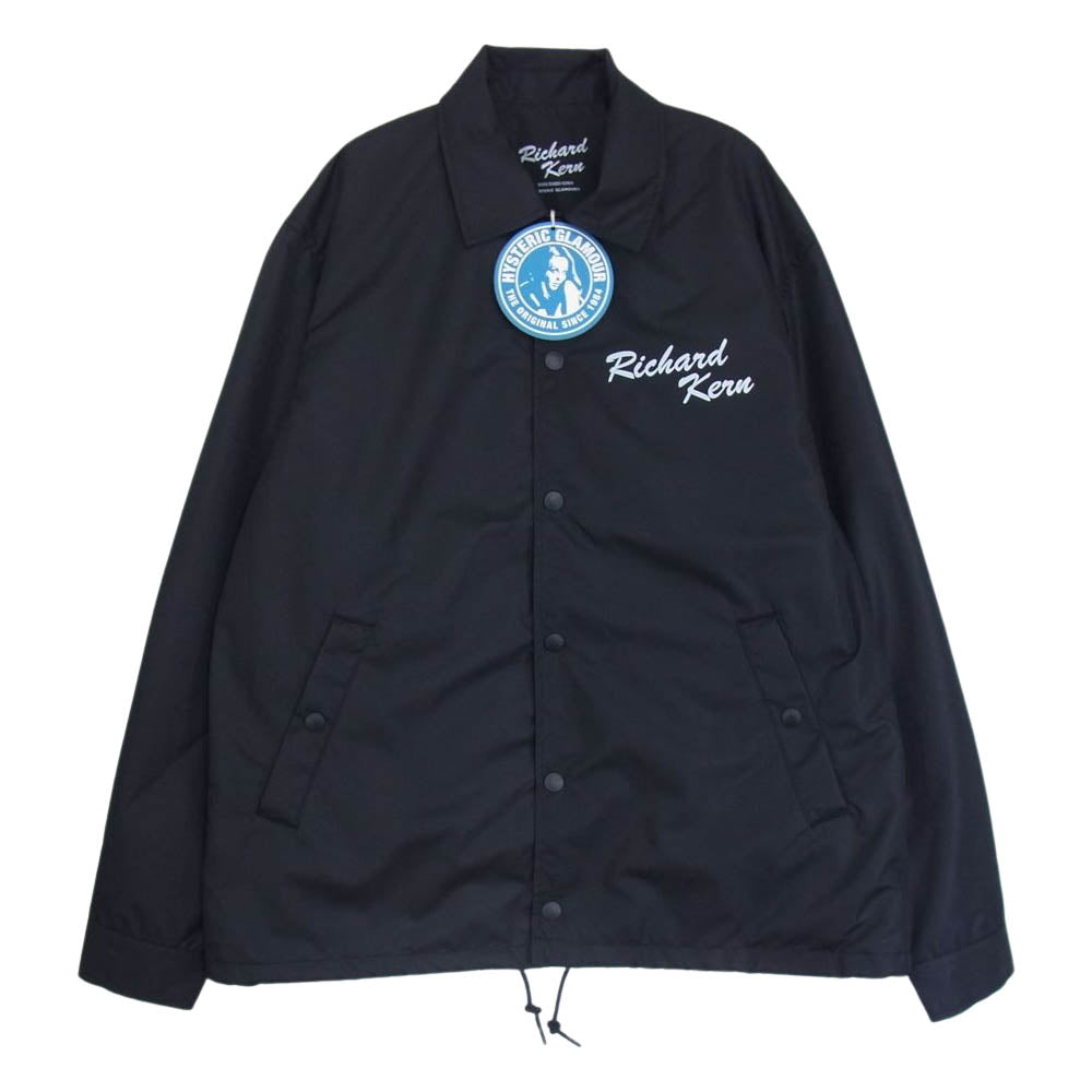 HYSTERIC GLAMOUR ヒステリックグラマー 23SS 02231AB10 RICHARD KERN/XX GIRLS リチャードカーン コーチジャケット ブラック系 S【新古品】【未使用】【中古】