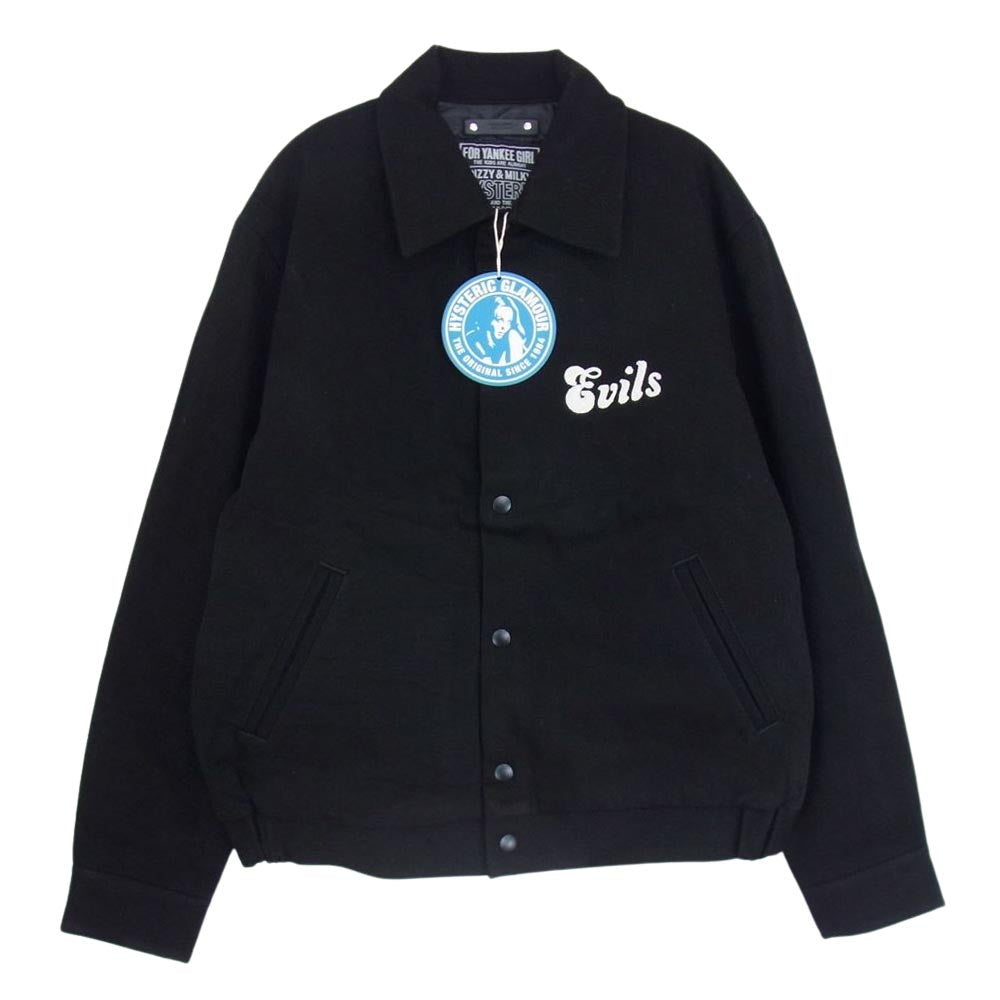 HYSTERIC GLAMOUR ヒステリックグラマー MND-HYS001-99-M2 MINEDENIM マインデニム EVILS F.Black Denim JKT エヴィル 裏地キルティング 中綿 ジャケット ブラック系 M【新古品】【未使用】【中古】