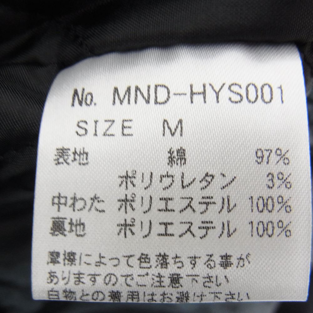 HYSTERIC GLAMOUR ヒステリックグラマー MND-HYS001-99-M2 MINEDENIM マインデニム EVILS F.Black Denim JKT エヴィル 裏地キルティング 中綿 ジャケット ブラック系 M【新古品】【未使用】【中古】