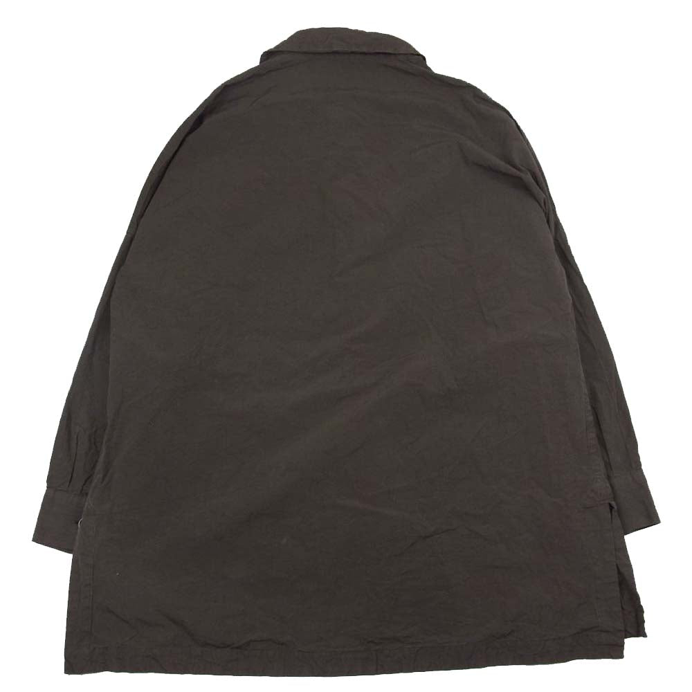 CASEY CASEY 22SS 18HC252 SUN SHIRT PAPER COTTON サン ペーパー コットン 長袖 シャツ ブラウン系 S【中古】