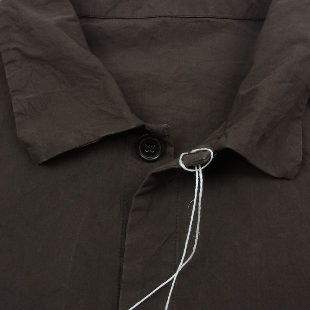 CASEY CASEY 22SS 18HC252 SUN SHIRT PAPER COTTON サン ペーパー コットン 長袖 シャツ ブラウン系 S【中古】