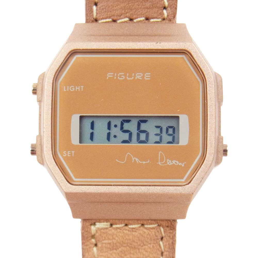 チックタック Movement in Motion ムーブメントインモーション × BrownBrown ブラウンブラウン レザー ベルト デジタル ウォッチ 腕時計 ブラウン系【中古】