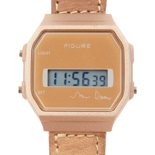 チックタック Movement in Motion ムーブメントインモーション × BrownBrown ブラウンブラウン レザー ベルト デジタル ウォッチ 腕時計 ブラウン系【中古】