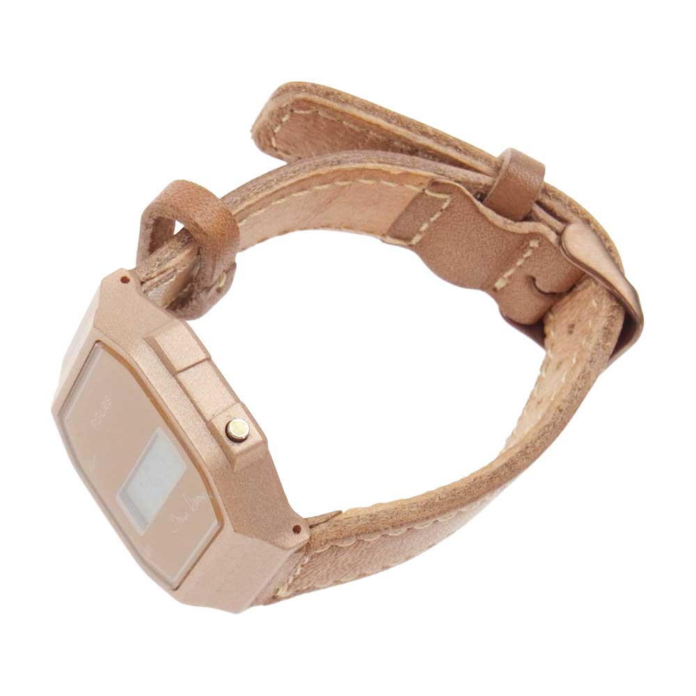 チックタック Movement in Motion ムーブメントインモーション × BrownBrown ブラウンブラウン レザー ベルト デジタル ウォッチ 腕時計 ブラウン系【中古】