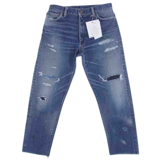 VISVIM ビズビム 0223905005003 ICT限定 SS JOURNEYMAN PANTS TACKED CRASH デニムパンツ インディゴブルー系 2【極上美品】【中古】