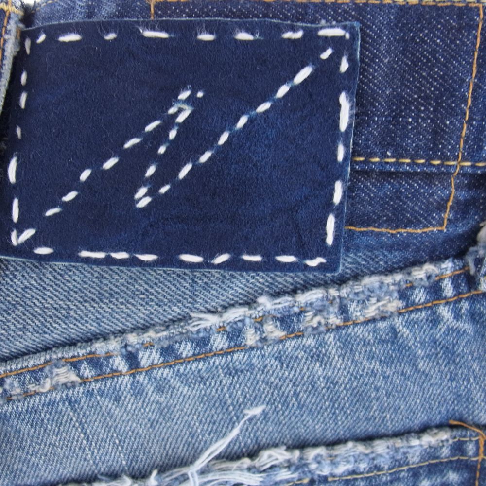 VISVIM ビズビム 0223905005003 ICT限定 SS JOURNEYMAN PANTS TACKED CRASH デニムパンツ インディゴブルー系 2【極上美品】【中古】