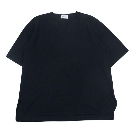 ブラームス Rough&Smooth Thermal Overneck S/S ラフアンドスムース サーマル オーバーネック 半袖 Tシャツ ブラック系【中古】