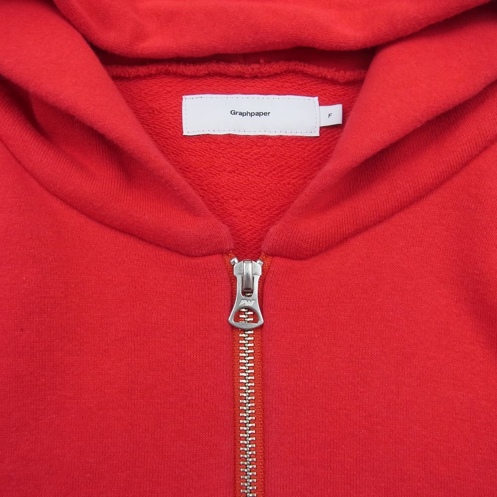 GRAPHPAPER グラフペーパー GU181-40092B LOOPWHEELER Zip Parka ループウィラー ジップ パーカー レッド系 F【中古】