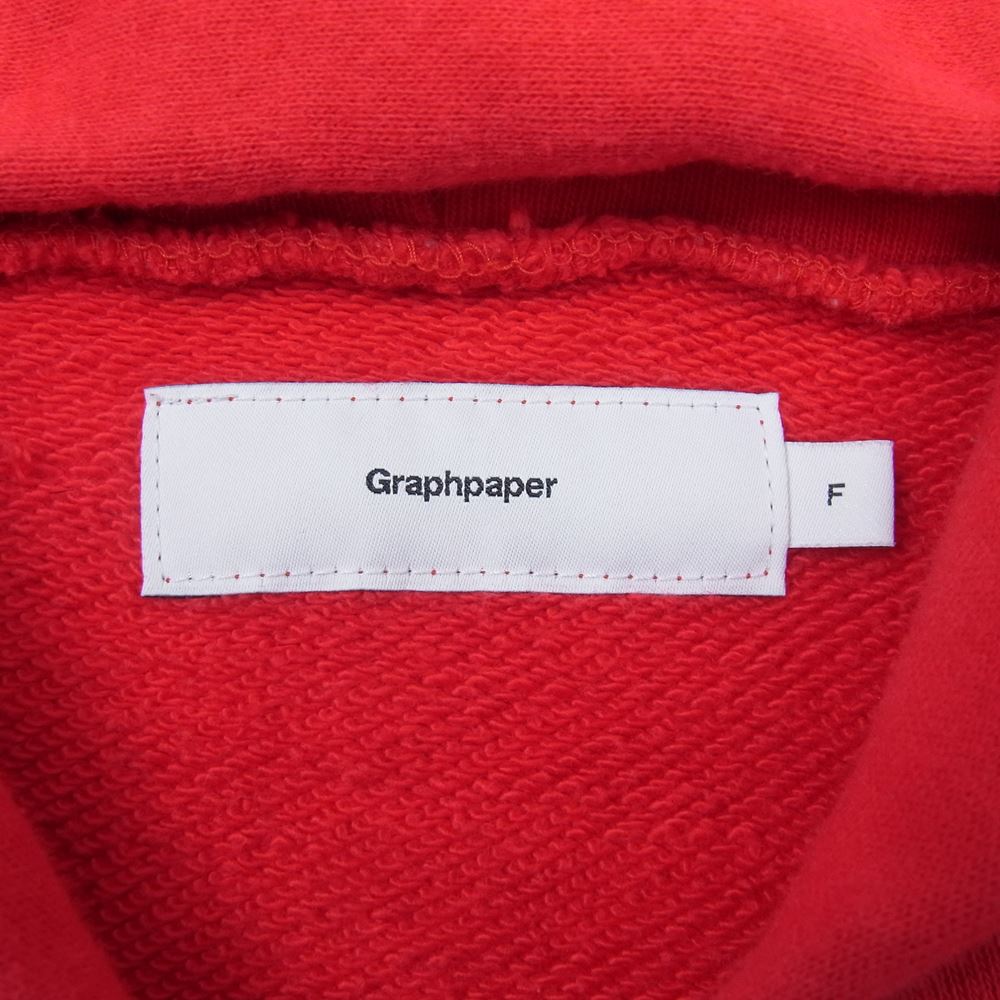 GRAPHPAPER グラフペーパー GU181-40092B LOOPWHEELER Zip Parka ループウィラー ジップ パーカー レッド系 F【中古】