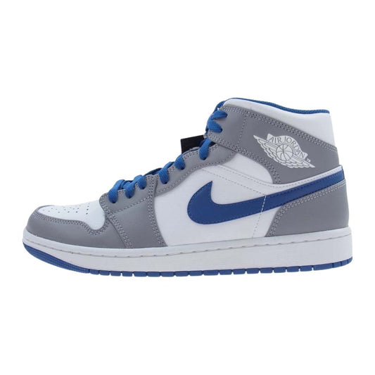 NIKE AIR JORDAN ナイキ ジョーダン DQ8426-014  AIR JORDAN 1 MID TRUE BLUE エアジョーダン1 トゥルーブルー ミッド カット スニーカー  グレー×ホワイト×ブルー 28.0cm【新古品】【未使用】【中古】