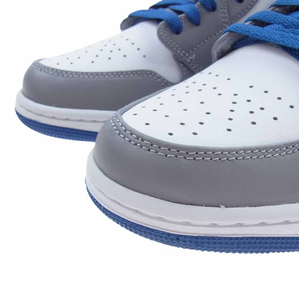 NIKE AIR JORDAN ナイキ ジョーダン DQ8426-014  AIR JORDAN 1 MID TRUE BLUE エアジョーダン1 トゥルーブルー ミッド カット スニーカー  グレー×ホワイト×ブルー 28.0cm【新古品】【未使用】【中古】