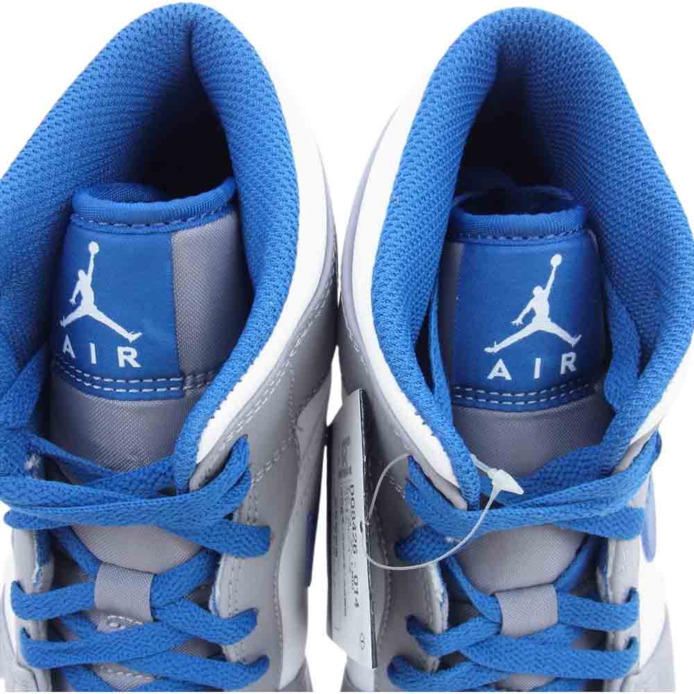 NIKE AIR JORDAN ナイキ ジョーダン DQ8426-014  AIR JORDAN 1 MID TRUE BLUE エアジョーダン1 トゥルーブルー ミッド カット スニーカー  グレー×ホワイト×ブルー 28.0cm【新古品】【未使用】【中古】